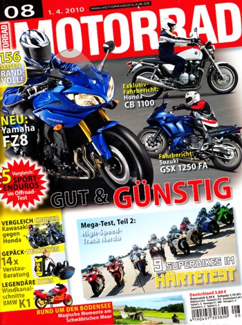 MOTORRAD 8/2010 – Aprilia RSV4 R; BMW S 1000 RR; Ducati 1198 S; Honda Fireblade