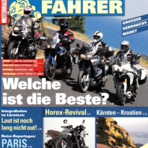 TOURENFAHRER 8/2010 – BMW R 1200 GS Adventure mit 81 kW (110 PS) im Touren-Test, Honda Varadero 1000 mit 69 kW (94 PS) im Touren-Test