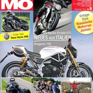 MO 9/2012 – BMW S 1000 RR mit 142 kW (193 PS) im Vergleich; MV Agusta Brutale 675 mit 80,9 kW (110 PS) Test & Technik