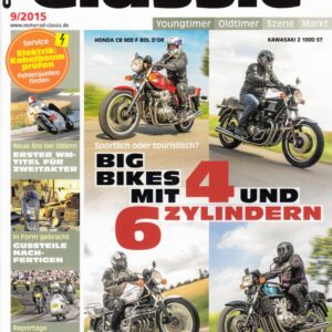 MOTORRAD CLASSIC 9/2015 – Honda CB 900 F Bol d'Or; Kawasaki Z 1000 ST; Kawasaki Z 1300; Honda CBX