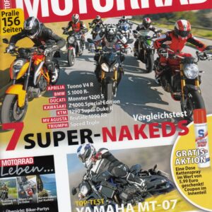 MOTORRAD 9/2014 – Kawasaki Z 1000 Special Edition; Ducati Monster 1200 S; BMW S 1000 R; Aprilia Tuono V4 R