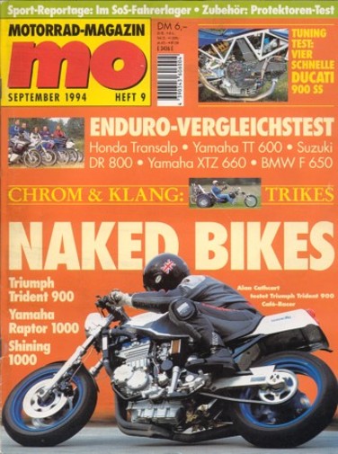 MO 9/1994 – Honda XL 600 V Transalp mit 37 kW (50 PS) im Vergleichstest; BMW F 650 mit 35 kW (48 PS) im Vergleichstest
