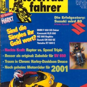Motorradfahrer 9/2000 – BMW F 650 GS Dakar; Kawasaki KLR 650; MZ 660 Baghira; Suzuki DR 650 SE