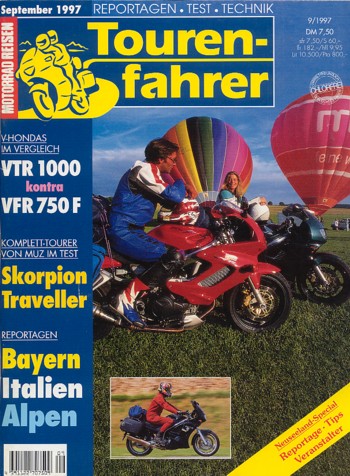 Tourenfahrer 9/1997 – Honda VFR 750 F mit 72 kW (98 PS) im Vergleichstest, Honda VTR 1000 F Firestorm mit 72 kW (98 PS) im Vergleichstest