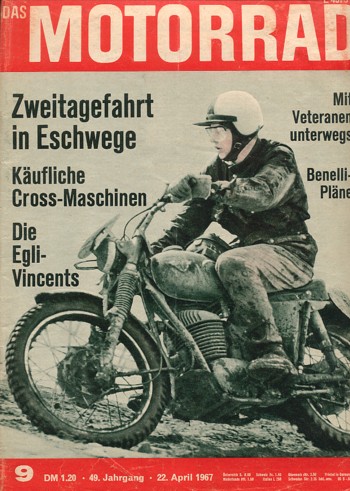 das MOTORRAD 9/1967 – Egli Vincents, die 1000er; Sachs 100/4 S, Bauarbeiten am Motor