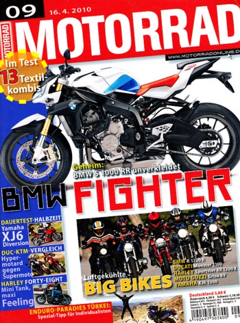 MOTORRAD 9/2010 – BMW R 1200 R; Ducati Monster 1100; Harley-Davidson XR 1200 X; Moto Guzzi Griso 8V