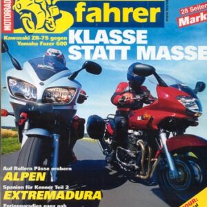 Tourenfahrer 9/2002 – Kawasaki ZR-7 S mit 56 kW (76 PS) im Vergleichstest, Yamaha FZS 600 mit 70 kW (95 PS) im Vergleichstest