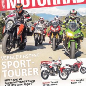 MOTORRAD 10/2016 + Sport-Tourer Vergleichstest + BMW S 1000 XR + Kawasaki Z 1000 SX Tourer + KTM 1290 Super Duke GT + Suzuki GSX-S 1000 F