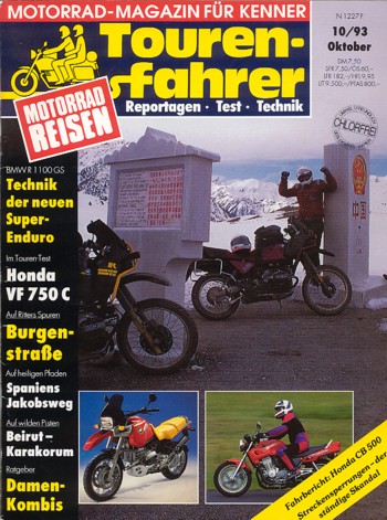 10.jpg Tourenfahrer 10/1993 – Honda VF 750 C mit 65 kW (88 PS) im Reise-Test, BMW R 1100 GS mit 59 kW (80 PS) Vorstellung