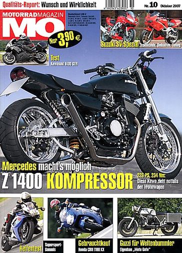 MO 10/2007 – Kawasaki 1400 GTR mit 114 kW (155 PS) Test & Technik; Suzuki SV 650 / 1000, Typenkunde, Umbau, Tuningtipps