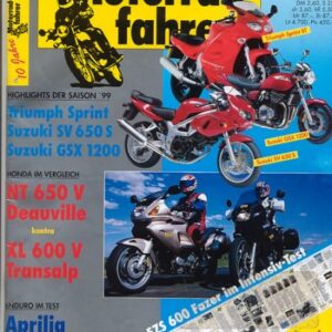 Motorradfahrer 10/1998 – Test Yamaha FZS 600 Fazer; Honda NT 650 V Deauville; Honda XL 600 V Transalp; Aprilia ETX 125