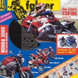 Motorradfahrer 10/1999 – Honda X-Eleven; Test KTM LC4 640; Test Yamaha YZF-R6; MZ 500, ab Modell 1990, aus 2. Hand