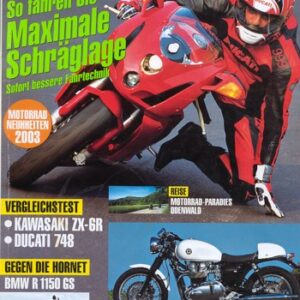 MO 10/2002 – BMW R 1150 GS mit 62,5 kW (85 PS) im Vergleichstest; Ducati 748 mit 71,3 kW (97 PS) im Vergleichstest