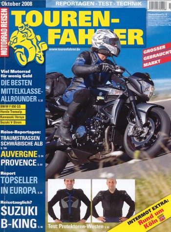 TOURENFAHRER 10/2008 – BMW F 650 GS mit 52 kW (71 PS) im Touren-Vergleichstest, Honda Transalp mit 44,1 kW (60 PS) im Touren-Vergleichstest