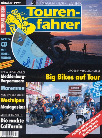 Tourenfahrer 10/1999 – BMW K 1200 RS mit 96 kW (130 PS) im Vergleichstest, Honda CBR 1100 XX mit 110 kW (150 PS) im Vergleichstest