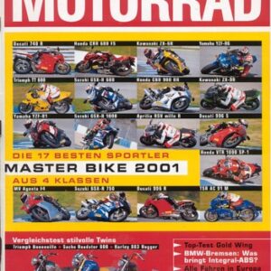 MOTORRAD 10/2001 – Test Honda GL 1800 Gold Wing; Harley-Davidson Sportster 883 Hugger; Sachs Roadster 800; Triumph Bonneville
