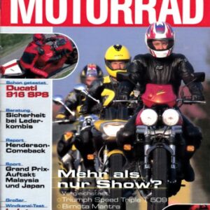 MOTORRAD 10/1997 – Test KTM LC4 620 Rallye; Bimota Mantra; Moto Guzzi V10 Centauro; Triumph Speed Triple T 509