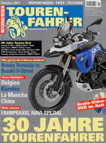 TOURENFAHRER 10/2011 – Suzuki V-Strom 650 mit 51 kW (69 PS) im Touren-Test, Honda Transalp mit 44 kW (60 PS) im Touren-Test