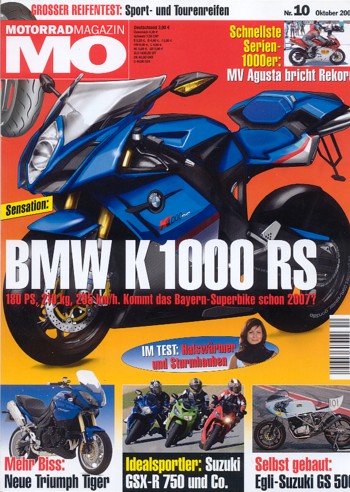 MO 10/2006 – Aprilia RSV 1000 R mit 105 kW (143 PS) im Vergleichstest; Beta RR Enduro 4T 525/450/400/250