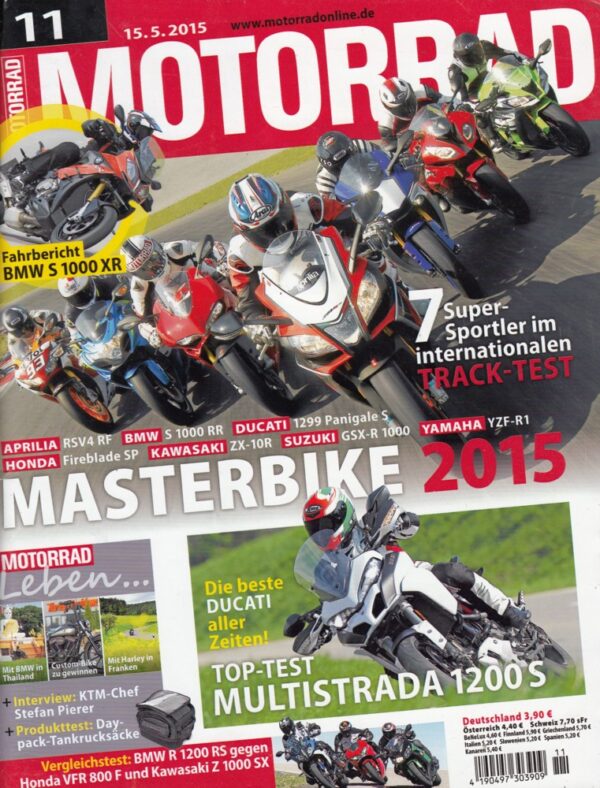 MOTORRAD 11/2015 – Masterbike 2015, BMW S 1000 XR, Ducati 1299 Panigale S, Top-Test Ducati Multistrada 1200 S
