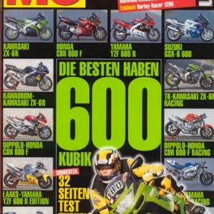 MO 11/1998 – Kawasaki ZX-6R Ninja mit 79 kW (108 PS) im Vergleichstest; Honda CBR 600 F mit 77 kW (105 PS) im Vergleichstest