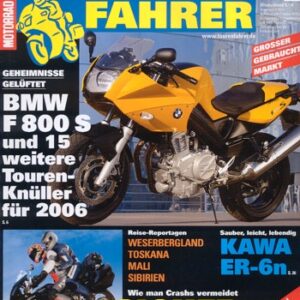 11_11.jpg TOURENFAHRER 11/2005 – Kawasaki ER-6n mit 53 kW (72 PS) als Reise-Motorrad, Yamaha FJR 1300, als März/Variablo im Gespann-Test
