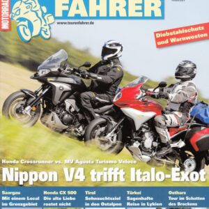 TOURENFAHRER 11/2015 – Honda Crossrunner mit 78 kW (106 PS) im Touren-Vergleichstest, Honda CX 500, die alte Liebe