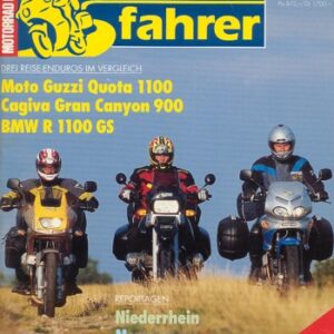Tourenfahrer 11/12 1998 – BMW R 1100 GS mit 59 kW (80 PS) im Vergleichstest, Moto Guzzi Quota 1100 ES mit 51 kW (69,5 PS) im Vergleichstest