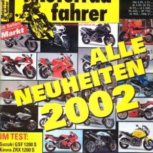 Motorradfahrer 11/2001 – Triumph Bonneville America; Kawasaki ZRX 1200 S; Suzuki GSF 1200 S Bandit; Test Moto Guzzi V11 Le Mans