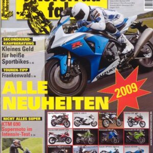 Motorradfahrer 11/2008 – Aprilia SX 125 mit 16 kW (22 PS) Test & Technik; Triumph Street Triple R mit 78 kW (106 PS) Test & Technik