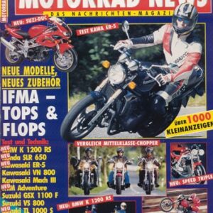 MOTORRAD NEWS 11/1996 – Kawasaki ER-5 mit 37 kW (50 PS) Test & Technik; Kawasaki VN 800 mit 41 kW (56 PS) im Vergleichstest