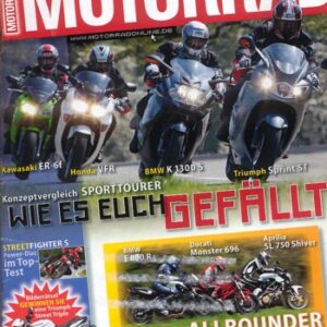 MOTORRAD 11/2009 – Test Ducati Streetfighter S; Aprilia SL 750 Shiver; BMW F 800 R; Ducati Monster 696