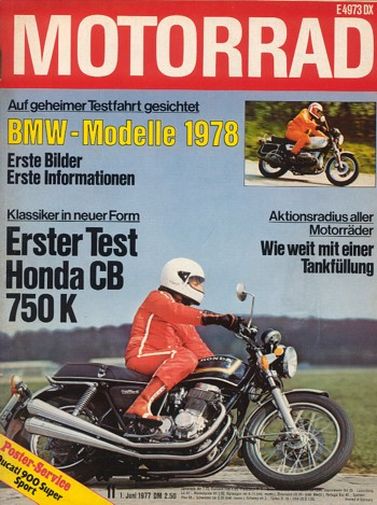 MOTORRAD 11/1977 – HONDA CB 750 K Four; Suzuki RV 50; MV Agusta Omer Tanga