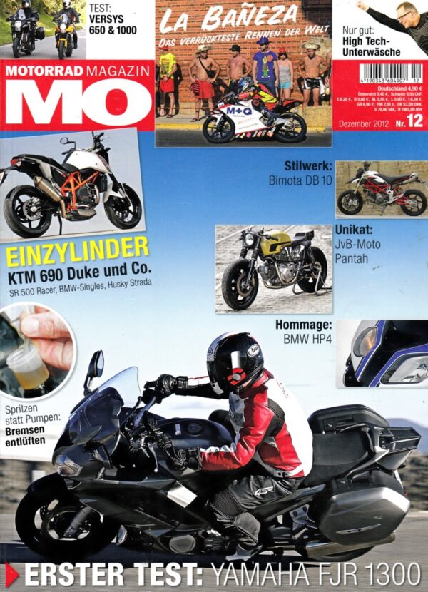 MO 12/2012 – KTM 690 Duke mit 51,5 kW (70 PS) Test & Technik; Husqvarna TR 650 Strada mit 43 kW (58 PS) Test & Technik