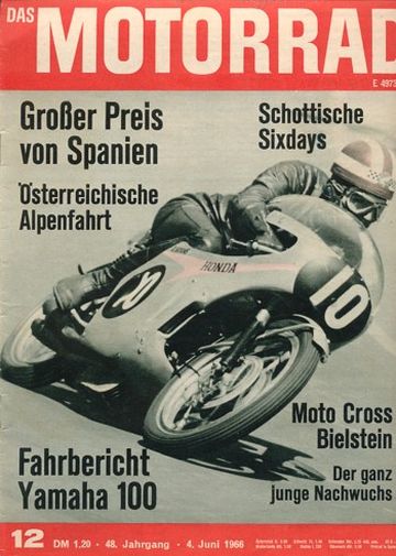 Titelbild der Zeitschrift DAS MOTORRAD 12/1966.
