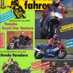Motorradfahrer 12/1998 – Honda XL 1000 V Varadero; Honda CBR 600 F; Yamaha YZF-R6; Yamaha XVZ 1300 TF Royal Star Venture