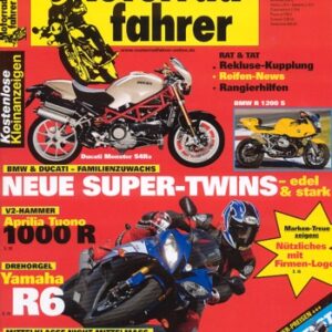Motorradfahrer 12/2005 – BMW R 1200 S; Yamaha YZF-R6; Aprilia Tuono 1000 R; Honda XL 650 V Transalp