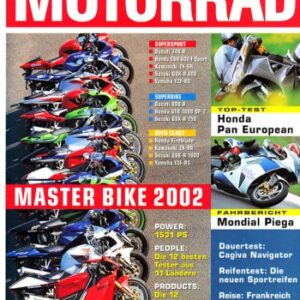 MOTORRAD 12/2002 – Test HONDA ST 1300 Pan European; Harley-Davidson V-Rod; Honda F6C Valkyrie; Test Cagiva Navigator