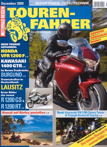 TOURENFAHRER 12/2009 – Triumph Rocket III Touring mit 79 kW (108 PS) im Vergleichstest, Honda VFR 1200 F mit 127 kW (173 PS) im Test
