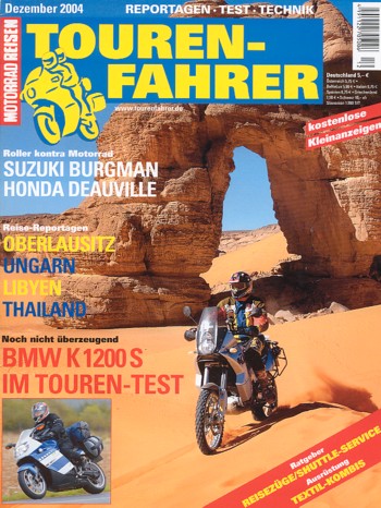 TOURENFAHRER 12/2004 – Honda NT 650 V Deauville mit 41 kW (56 PS) im Vergleichstest, BMW K 1200 S  mit 123 kW (167 PS) als Reise-Motorrad