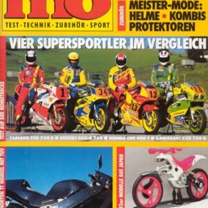 MO 12/1991 – Honda CBR 600 F mit 74 kW (100 PS) im Vergleichstest; Suzuki GSX-R 750 mit 74 kW (100 PS) im Vergleichstest