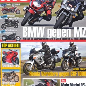 MO 12/2006 – Harley-Davidson Night Rod Special mit 89 kW (121 PS) Test & Technik; Moto Morini 9 1/2 mit 86 kW (117 PS) Test & Technik