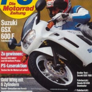PS 12/1987 – Suzuki GSX 1100 F mit 74 kW (100 PS) Test & Technik, Cagiva V587, 153 PS bei rund 120 kg Trockengewicht