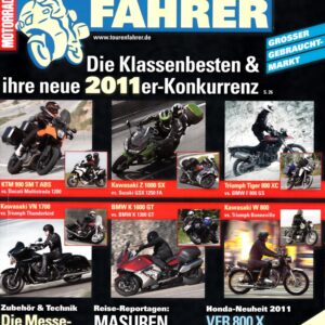 TOURENFAHRER 12/2010 – Triumph Speed Triple mit 99 kW (135 PS) Test & Technik, BMW K 1300 GT mit 118 kW (160 PS) im Vergleichstest