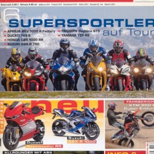 MOTORRAD 13/2006 – Vorstellung Ducati Desmosedici RR; BMW F 800 S; Honda CBF 1000; Kawasaki ER-6n