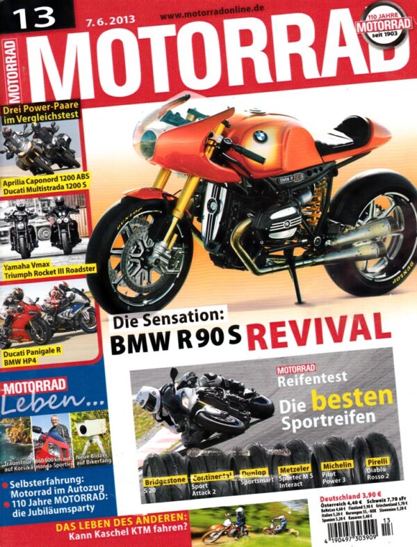 MOTORRAD 13/2013 – BMW HP4; Ducati 1199 Panigale R; Aprilia Caponord 1200; Ducati Multistrada 1200 S Gran Tourismo