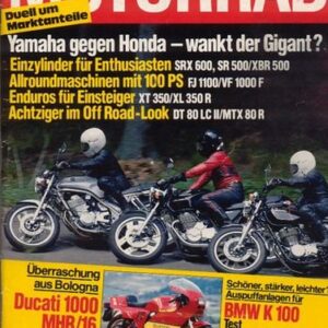 MOTORRAD 13/1985 – Vwergleich Yamaha SR 500 vs. Honda XBR 500 vs. Yamaha SRX 600