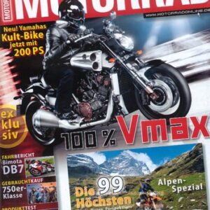 MOTORRAD 13/2008 – Vorstellung Yamaha Vmax; Test Bimota DB7; Test Ducati Monster 696; Test Ducati Monster 695