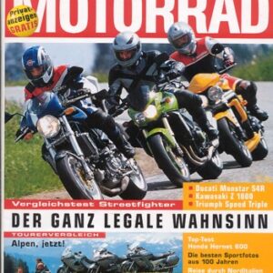 MOTORRAD 13/2003 – Ducati Monster S4R; Kawasaki Z 1000; Triumph Speed Triple 955i; Test Aprilia ETV 1000 Caponord Rally Raid