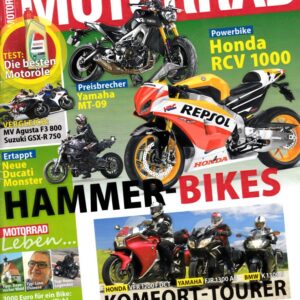 MOTORRAD 15/2013 – Yamaha MT-09; MV Agusta F3 800; Suzuki GSX-R 750; BMW K 1300 S